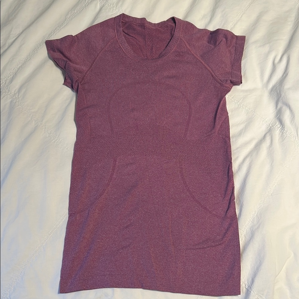 lululemon athletica Purple Crew Neck Short Sleeve Tee